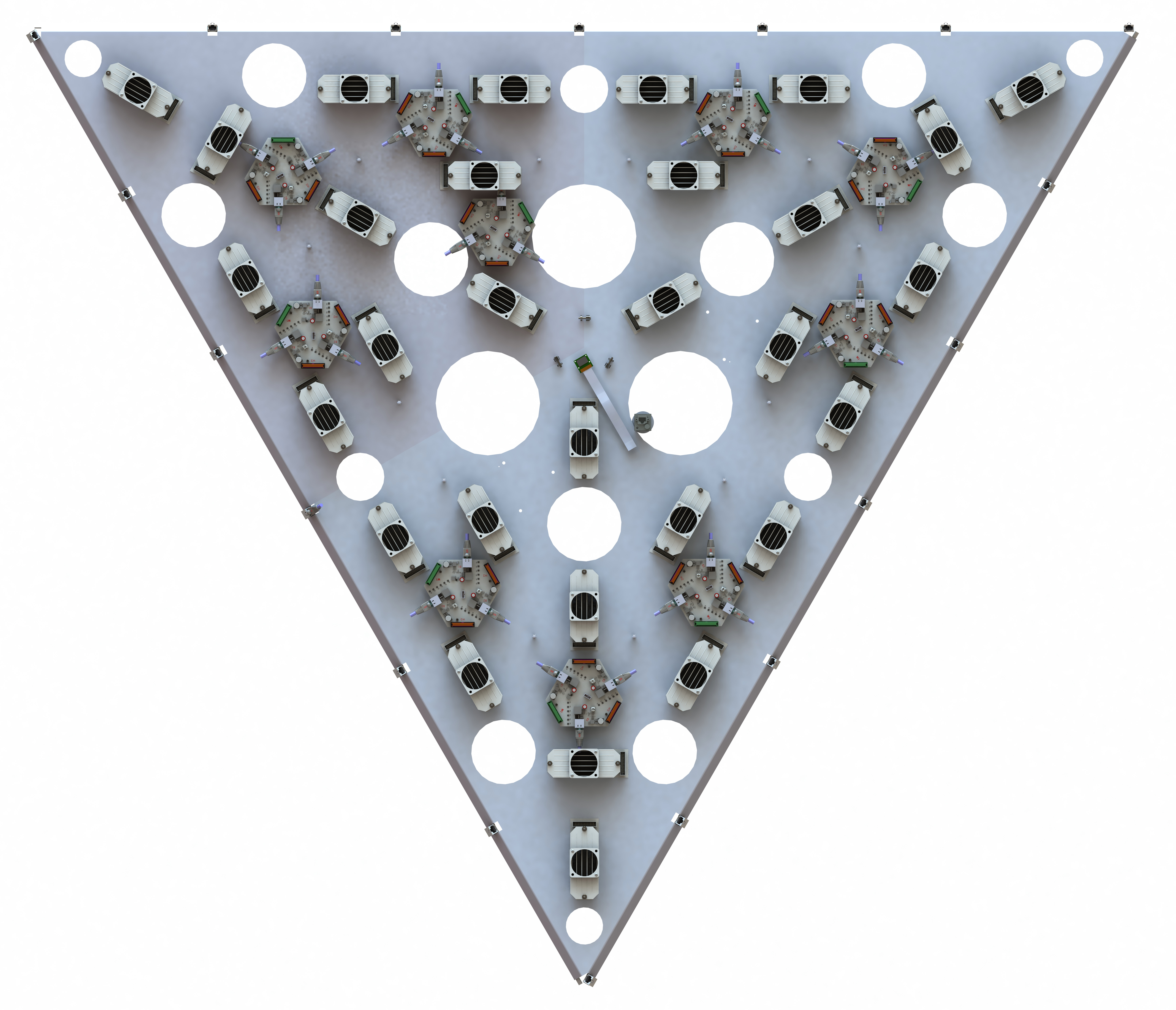 Top view of installation